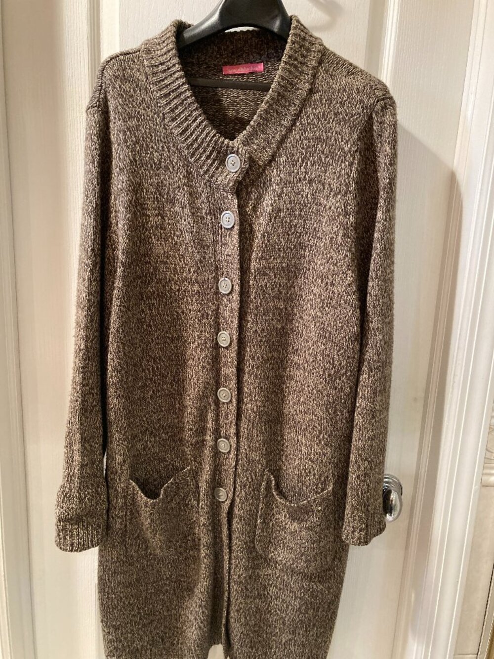 Brown sweater coat